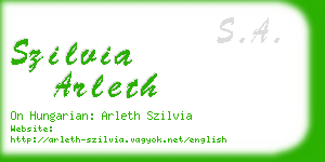 szilvia arleth business card